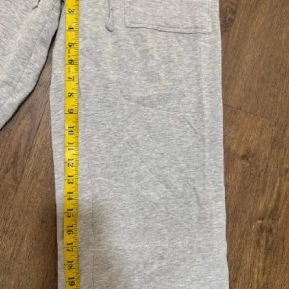 Quince SuperSoft Fleece Cropped Wide Leg Pants in Heather Gray - Picture 2 of 9